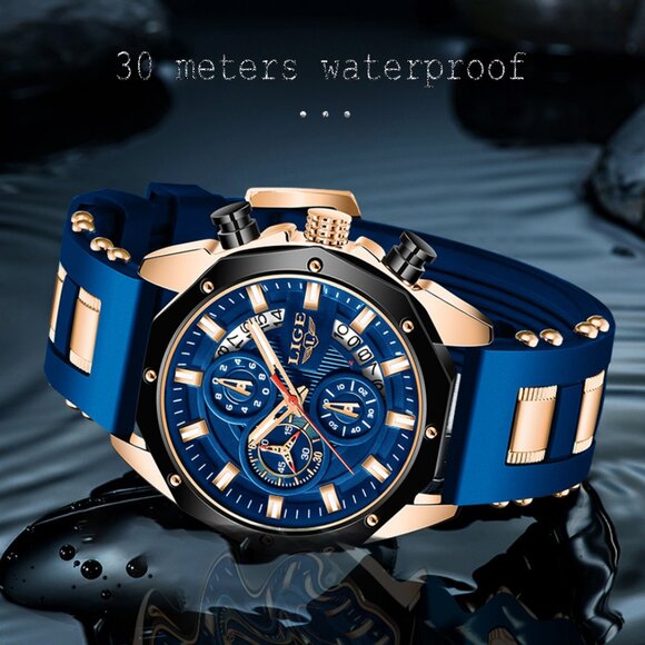 2025 New Fashion Men's Chronograph Calendar luminous Quartz watch - Picture 6 of 8